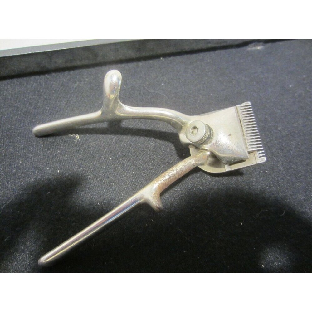 HANDY 000 stainless chrome metal beard hair trimmer manual VINTAGE